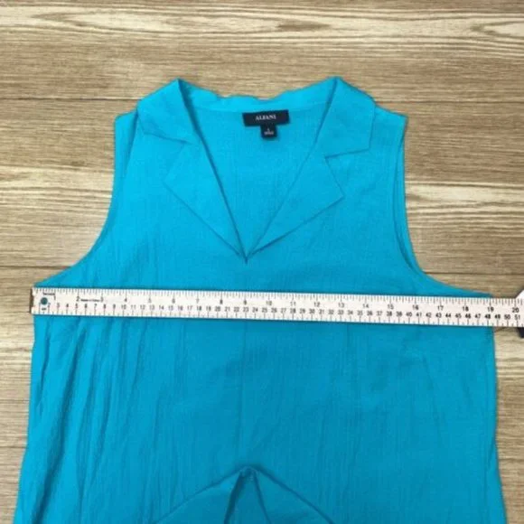 Alfani Womens Blouse V-Neck Size S Collared Sleeveless Breathable Top NWT - Picture 12 of 15